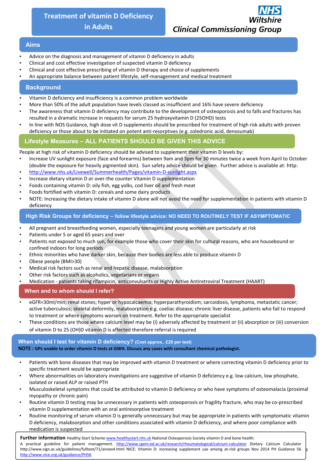 Treatment Of Vitamin D Deficiency In Adults