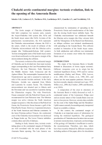 Chukchi arctic continental margins: tectonic evolution, link to the