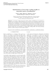 Optimization of Two-Stage Cooling Profile in Unseeded Batch