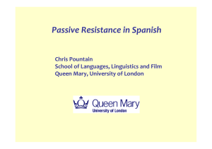 Passive Resistance in Spanish