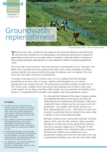 Groundwater - The Ramsar Convention on Wetlands