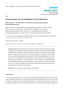 Nanostructures for the Inhibition of Viral Infections