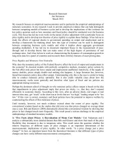 Research Statement Jón Steinsson March 2012 My research