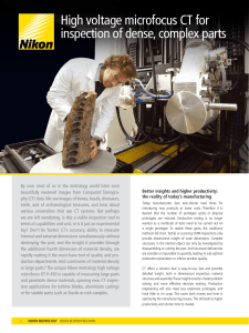 High voltage microfocus CT for inspection of dense, complex parts