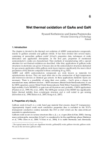 Wet thermal oxidation of GaAs and GaN 6