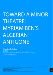 toward a minor theatre: myriam ben`s algerian antigone
