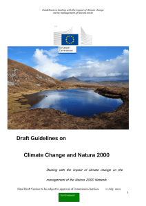 Draft Guidelines on Climate Change and Natura 2000