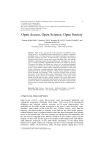 Open Access, Open Science, Open Society