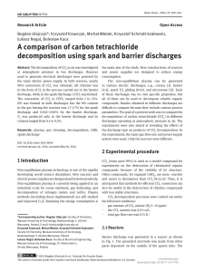 A comparison of carbon tetrachloride decomposition