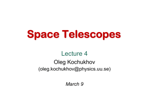 Space Telescopes - Uppsala Astronomical Observatory