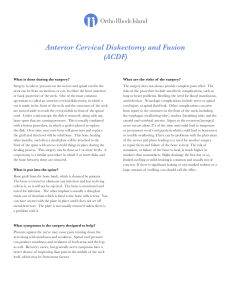 Anterior Cervical Diskectomy and Fusion (ACDF)