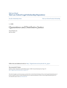 Quarantines and Distributive Justice