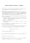 MAS110 Problems for Chapter 7: Integration