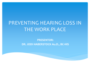 preventing hearing loss in the work place