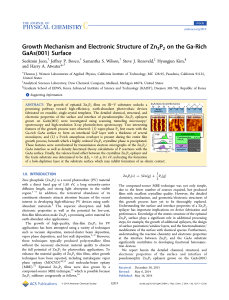 Growth Mechanism and Electronic Structure of Zn3P2 on the Ga