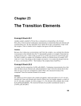 Chapter 23: The Transition Elements