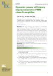 Dynamic power efficiency improvement for PWM class