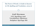 Spelling SAC 2015-16