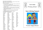 Park Walk Primary School Year 6 Writing Passport Practise Apply