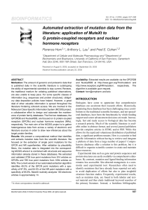 Automated extraction of mutation data from the literature: application