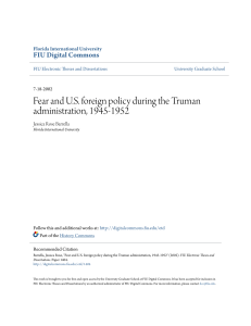 Fear and U.S. foreign policy during the Truman administration, 1945
