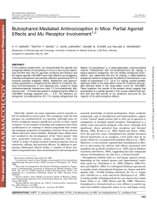 Butorphanol-Mediated Antinociception in Mice: Partial Agonist