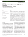 Integrating evolution in the management of captive zoo populations