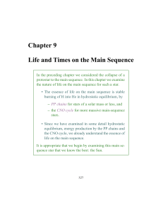 Chapter 9 Life and Times on the Main Sequence