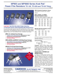 Caddock - MP900 and MP9000 Series Kool