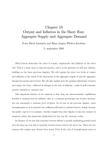 Chapter 19 Output and Inflation in the Short Run: Aggregate Supply