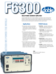 HigH-Power Current AmPliFier Applications F6300 Features