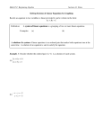 Math 251: Beginning Algebra Section 4.1 Notes Solving Systems of