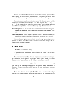 First Law of Thermodynamics