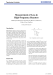 Measurement of Loss in High-Frequency Reactors