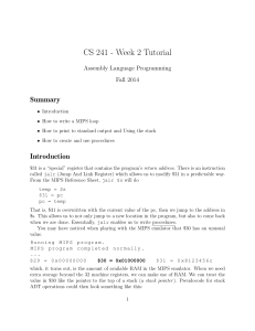 CS 241 - Week 2 Tutorial