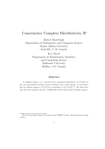 Constructive Complete Distributivity II