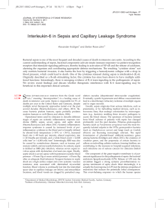 Interleukin-6 in Sepsis and Capillary Leakage Syndrome - Labor
