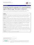 Screening and hit evaluation of a chemical library against blood