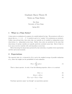 Graduate Macro Theory II: Notes on Time Series