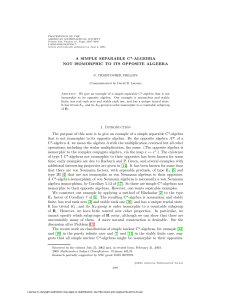 A SIMPLE SEPARABLE C - American Mathematical Society