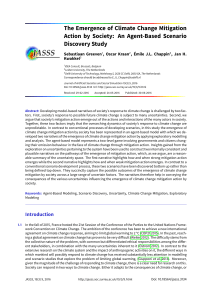 The Emergence of Climate Change Mitigation Action by Society: An