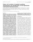 Origin and evolution of peptide-modifying