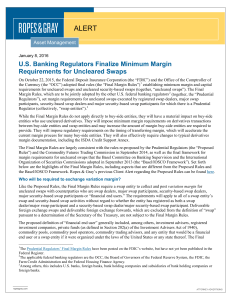 U.S. Banking Regulators Finalize Minimum Margin Requirements for