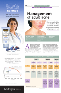 Management of adult acne - Toronto Dermatology Centre