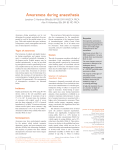 Awareness during anaesthesia