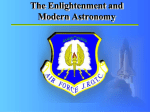 The Enlightenment and Modern Astronomy