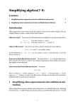 Simplifying algebra(7-9)