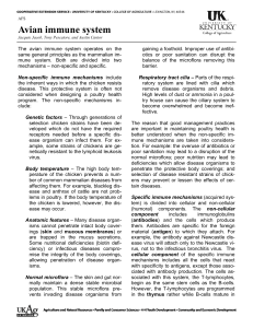 Anatomy - Immune system - UK College of Agriculture