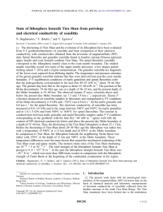 State of lithosphere beneath Tien Shan from petrology and electrical