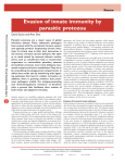 Evasion of innate immunity by parasitic protozoa